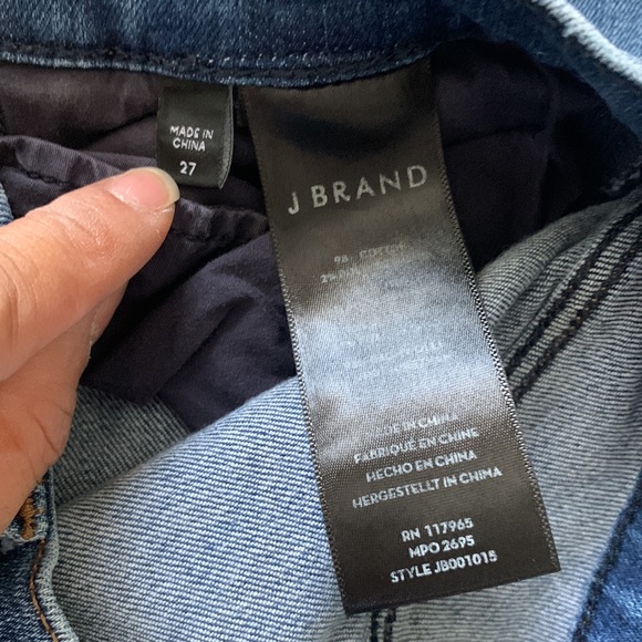 J Brand Maria High Waisted Diversion Destruct Distressed Raw Hem Skinny Jeans - Picture 11 of 16